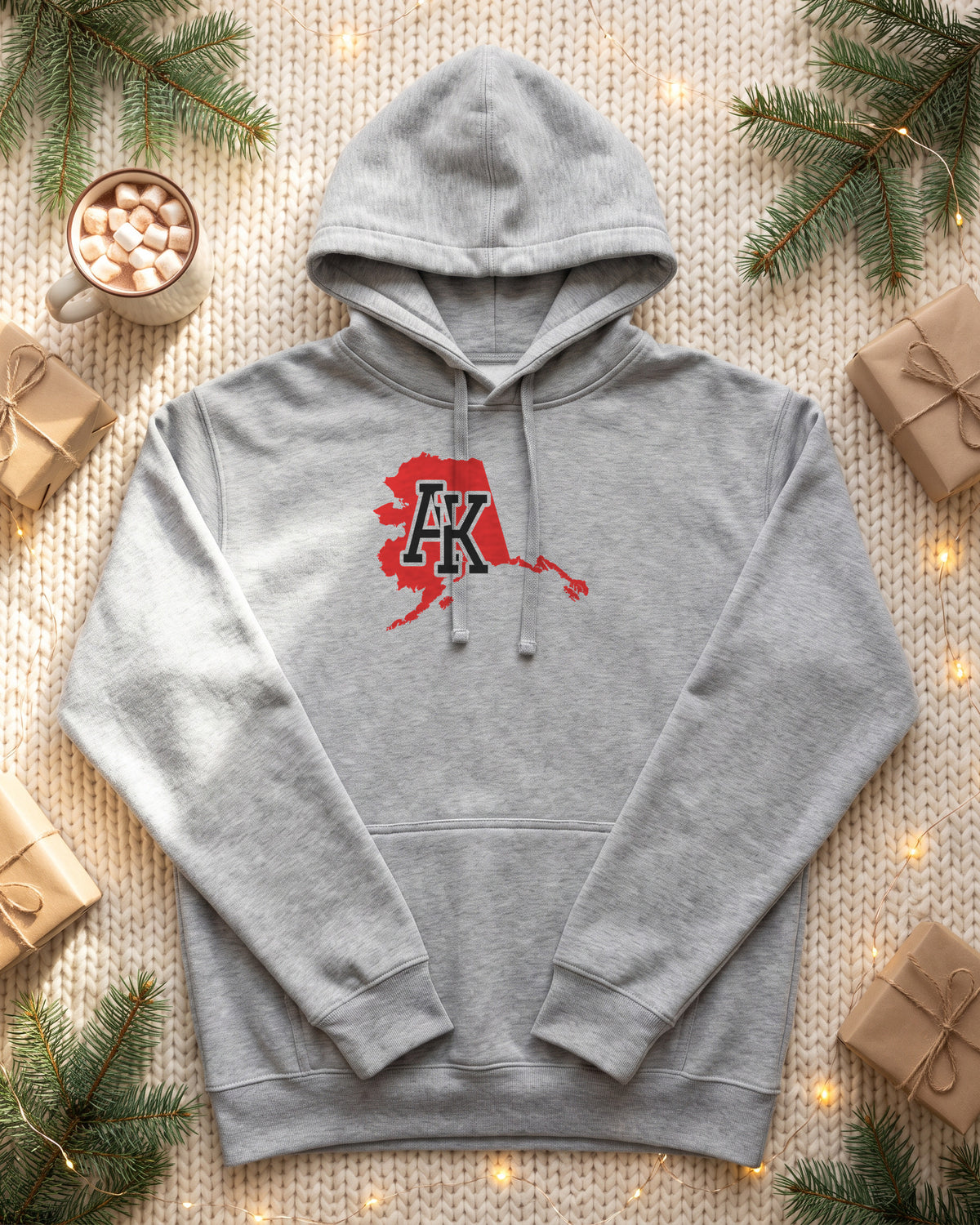 Alaska Varsity Monogram Map Hoodie (photo)