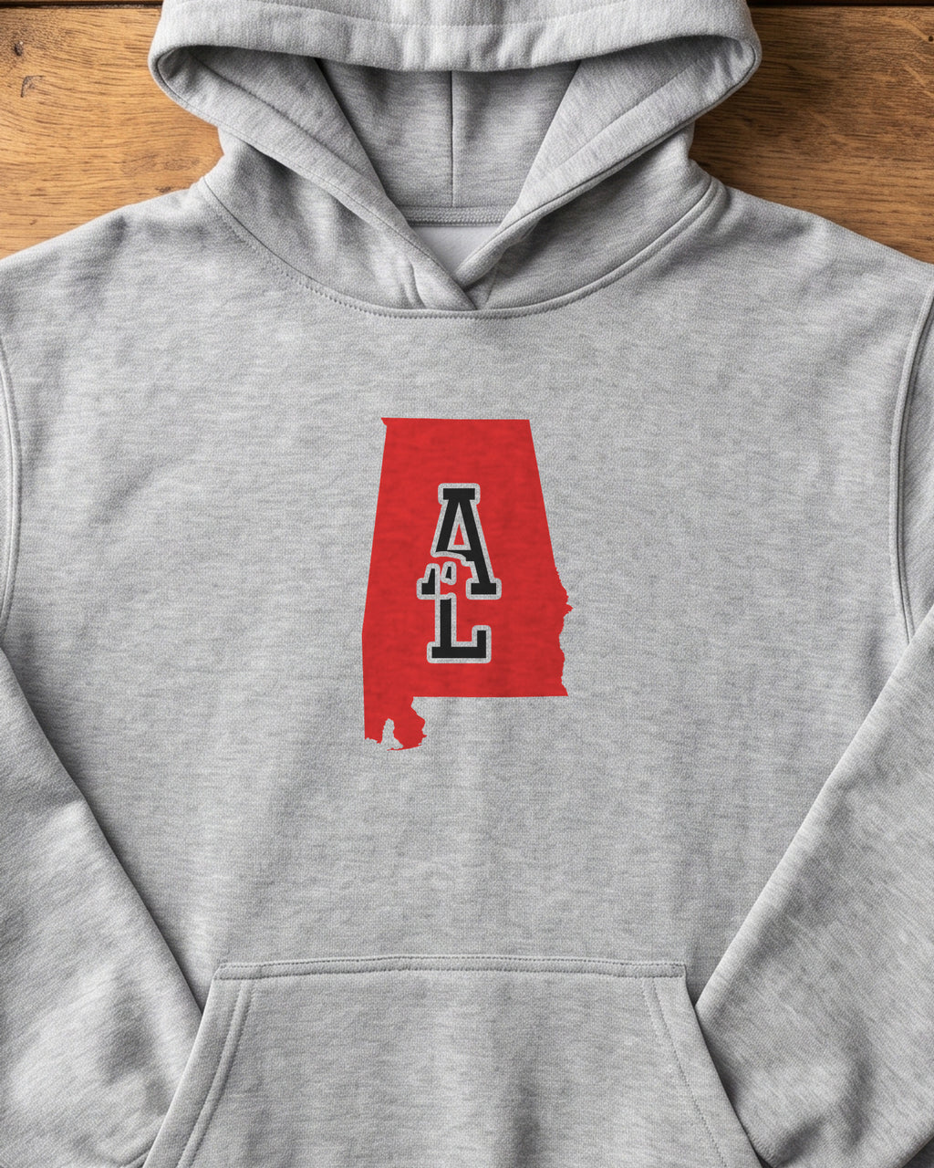 Alabama Varsity Monogram Map Hoodie (close-up)