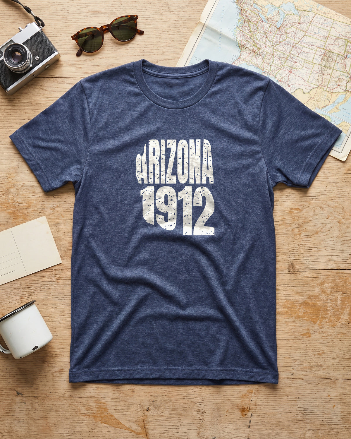 Arizona Vintage Letters Map T-Shirt (photo)
