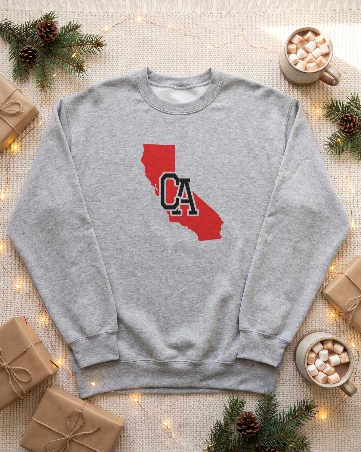 California Varsity Monogram Map Crewneck Sweatshirt (photo)