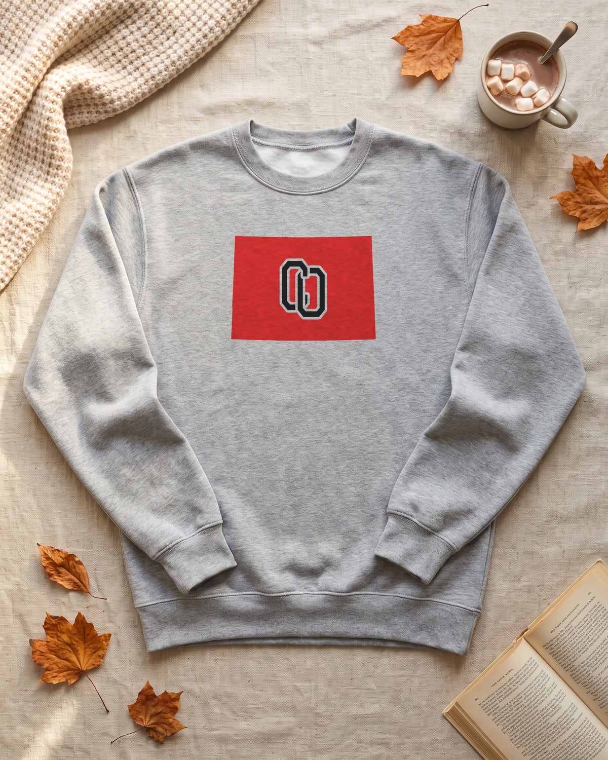 Colorado Varsity Monogram Map Crewneck Sweatshirt (photo)