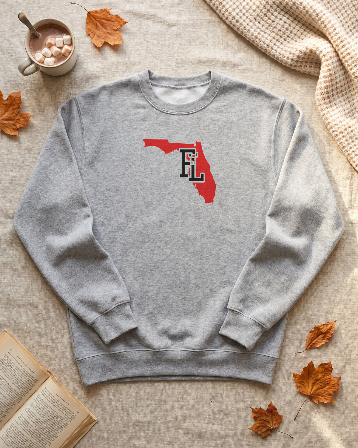 Florida Varsity Monogram Map Crewneck Sweatshirt (photo)