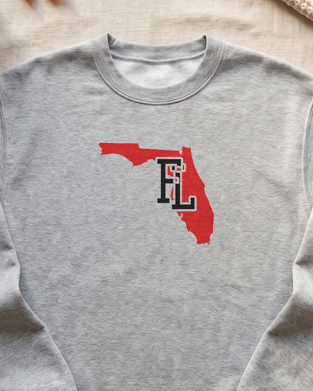 Florida Varsity Monogram Map Crewneck Sweatshirt (close-up)