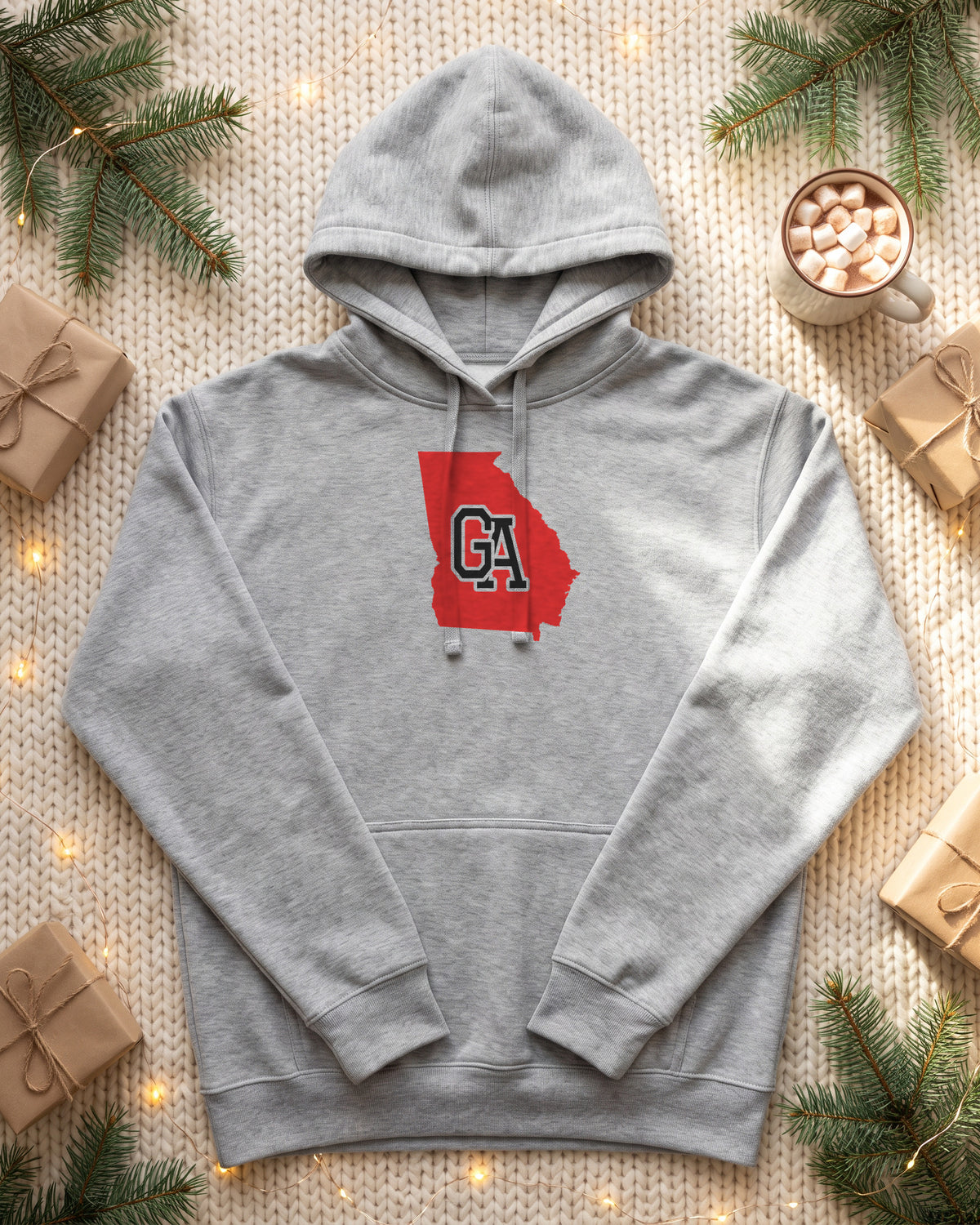 Georgia Varsity Monogram Map Hoodie (photo)