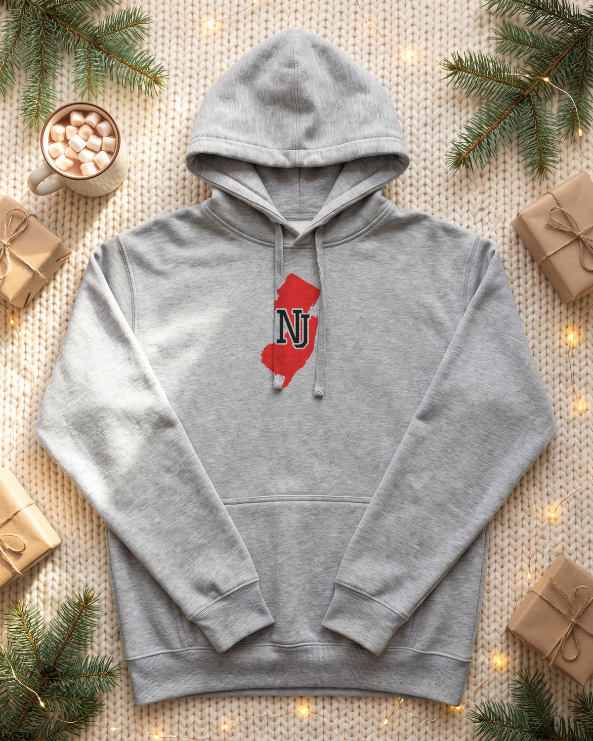 New Jersey Varsity Monogram Map Hoodie (photo)