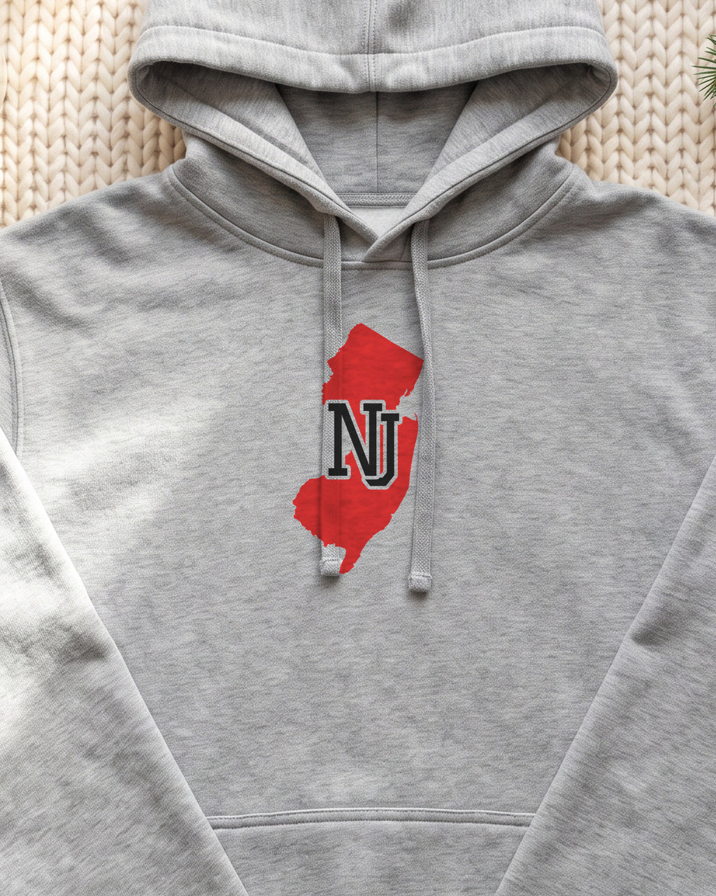 New Jersey Varsity Monogram Map Hoodie (close-up)