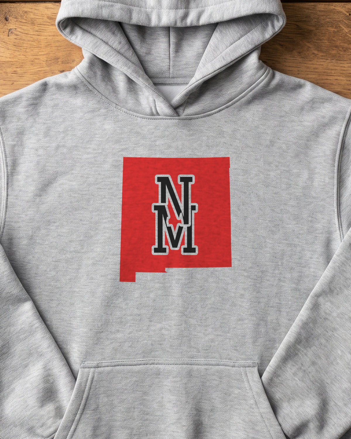 New Mexico Varsity Monogram Map Hoodie (close-up)