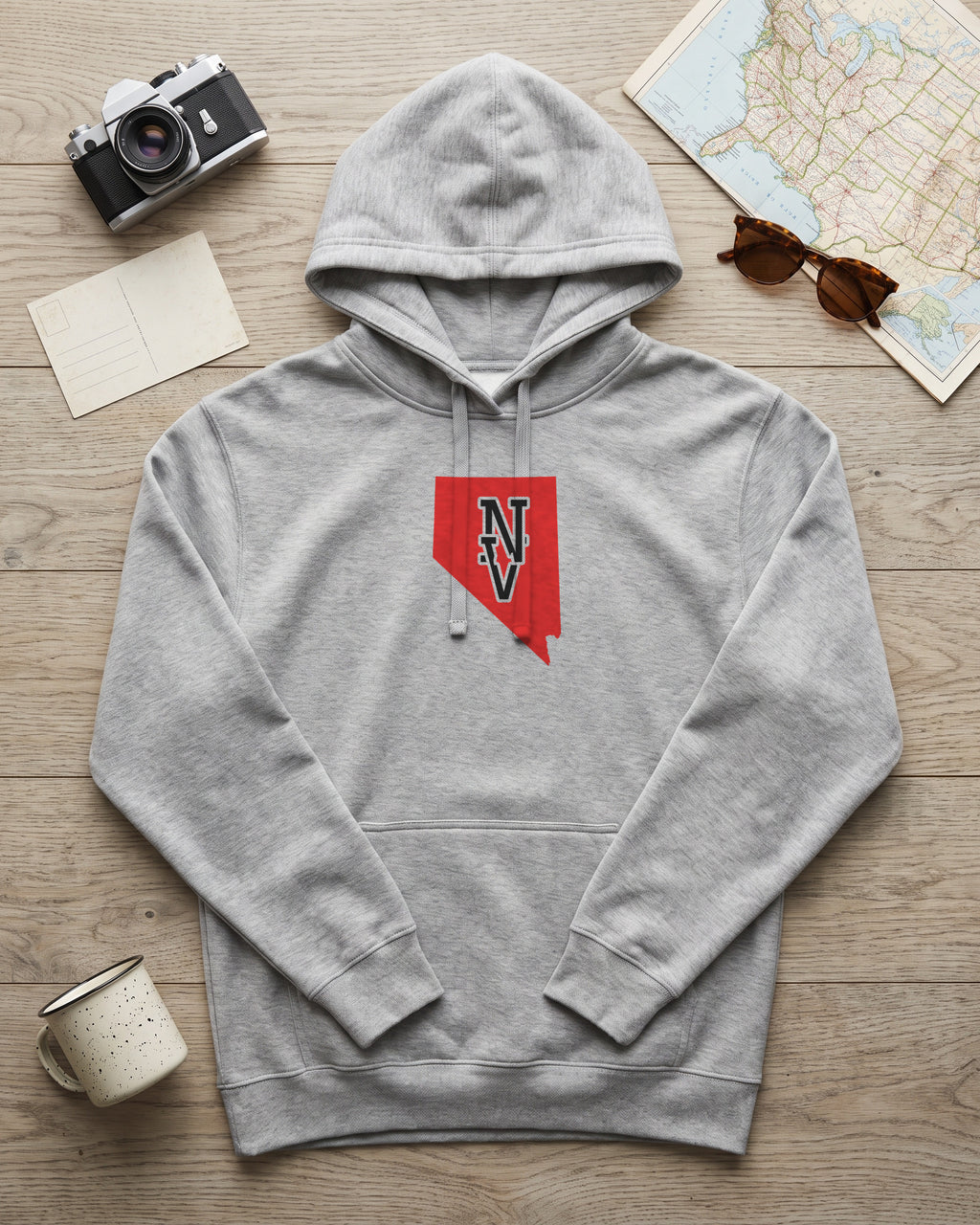Nevada Varsity Monogram Map Hoodie (photo)