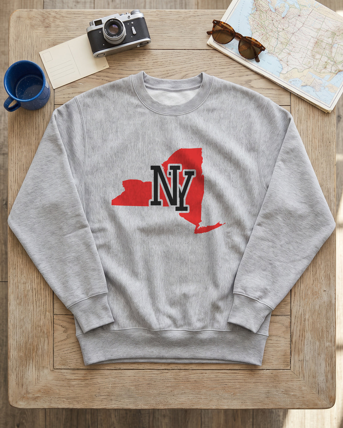New York Varsity Monogram Map Crewneck Sweatshirt (photo)