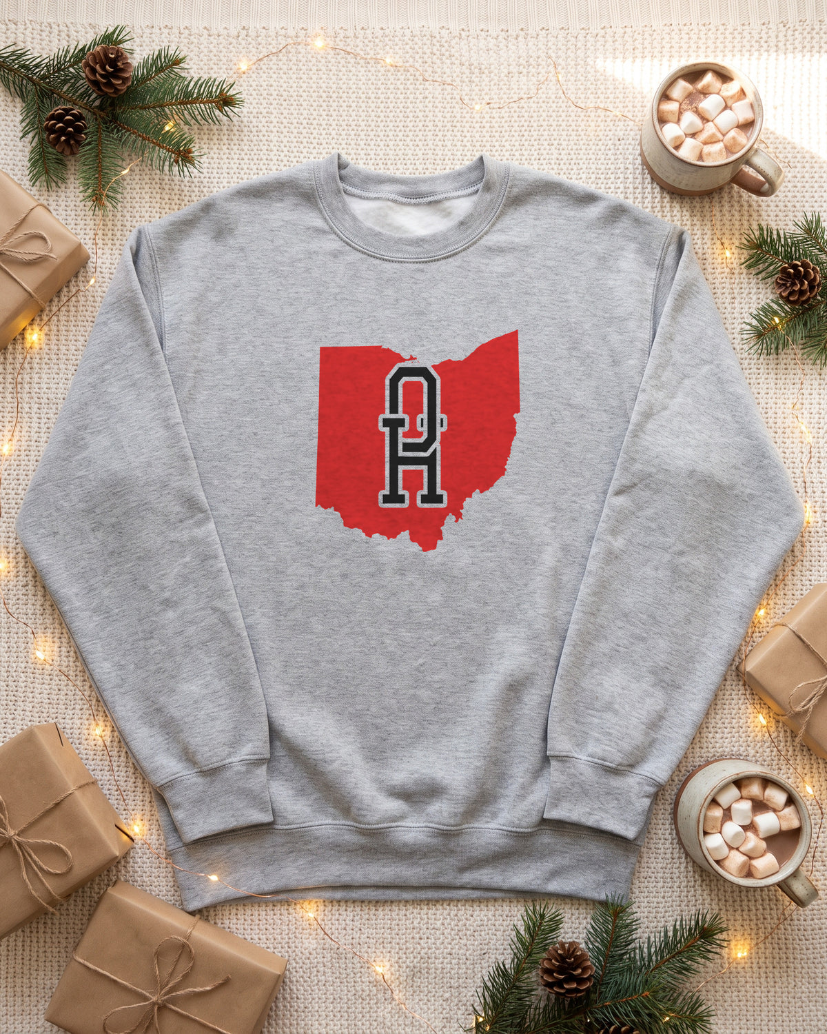 Ohio Varsity Monogram Map Crewneck Sweatshirt (photo)