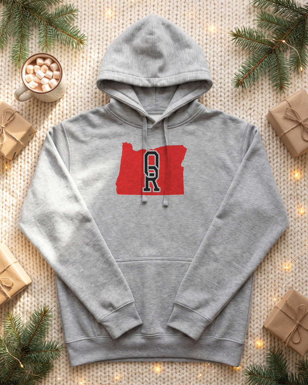 Oregon Varsity Monogram Map Hoodie (photo)