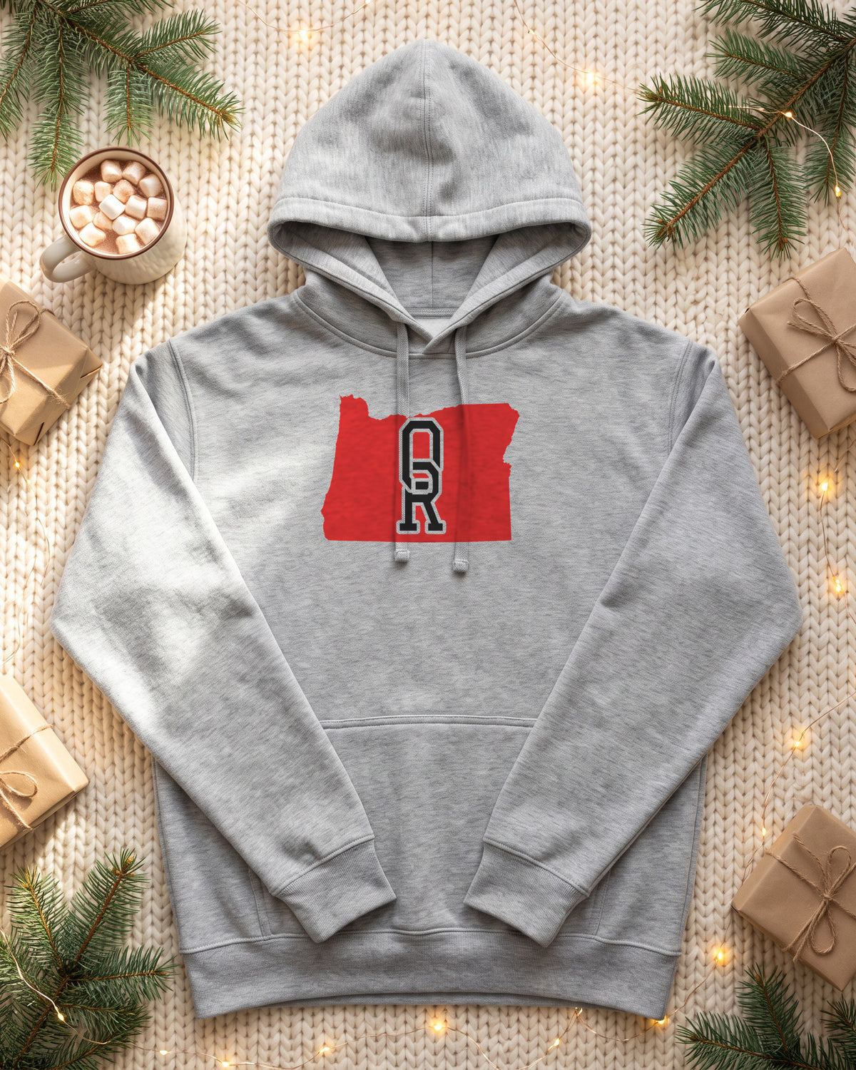 Oregon Varsity Monogram Map Hoodie (photo)