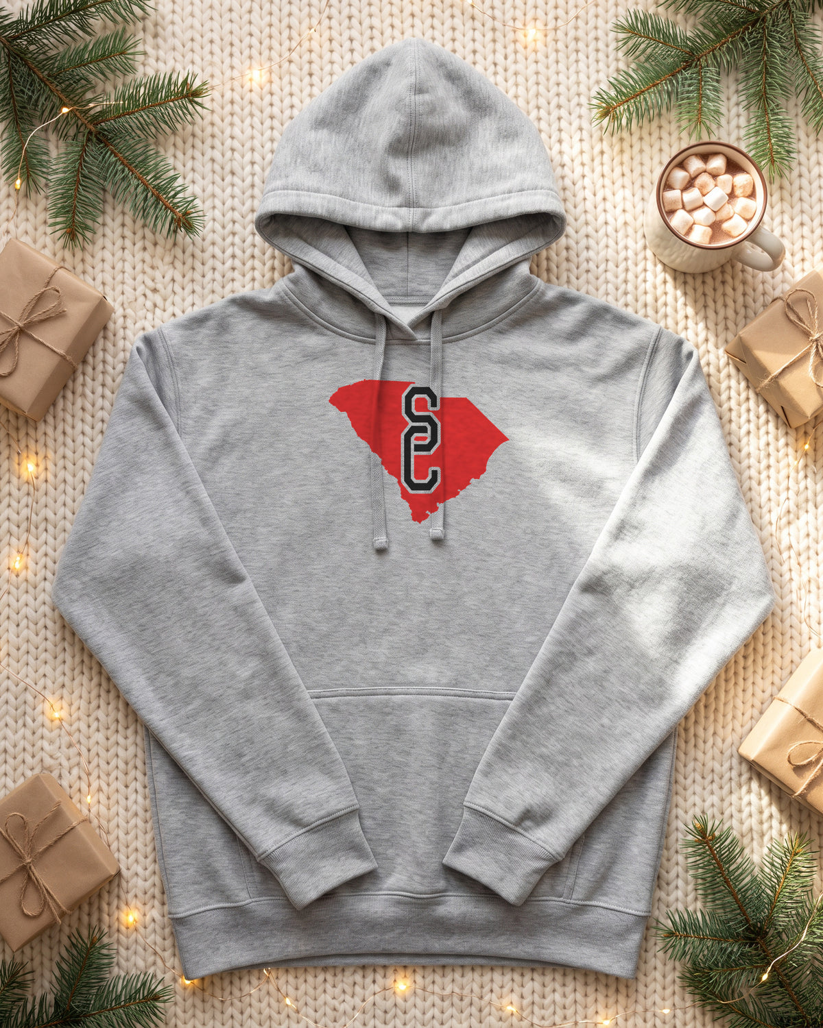 South Carolina Varsity Monogram Map Hoodie (photo)