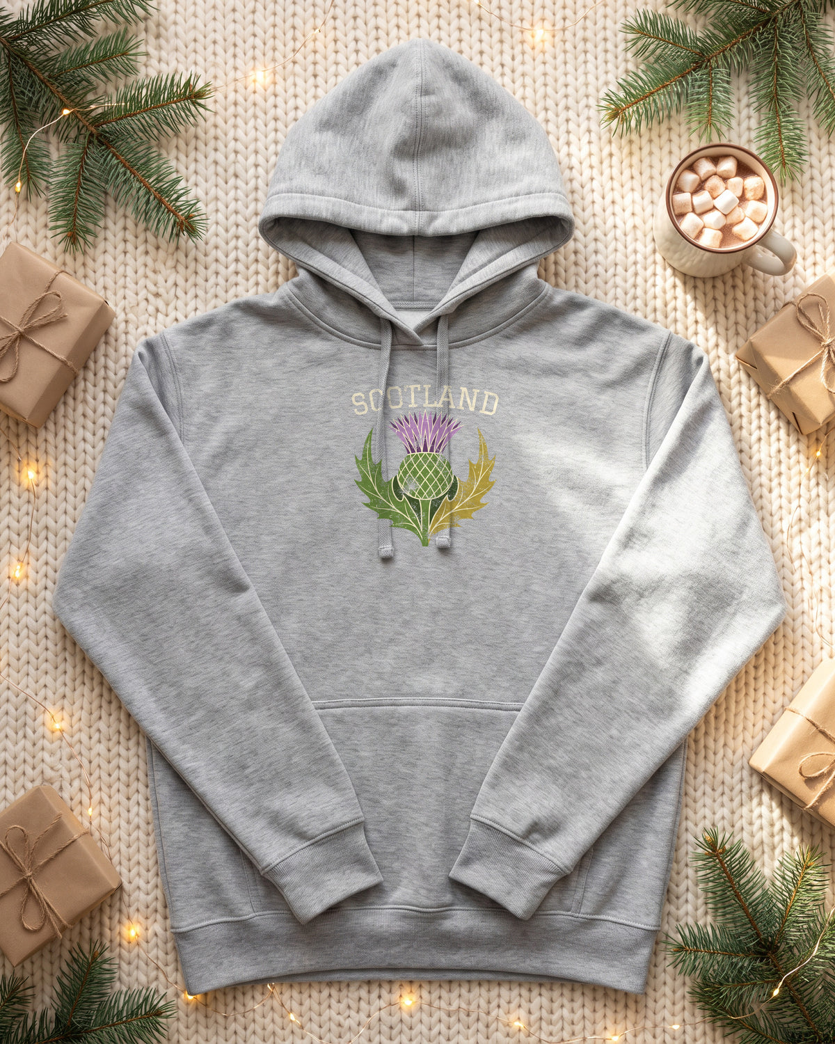 Scotland Thistle Vintage Emblem Hoodie (photo)