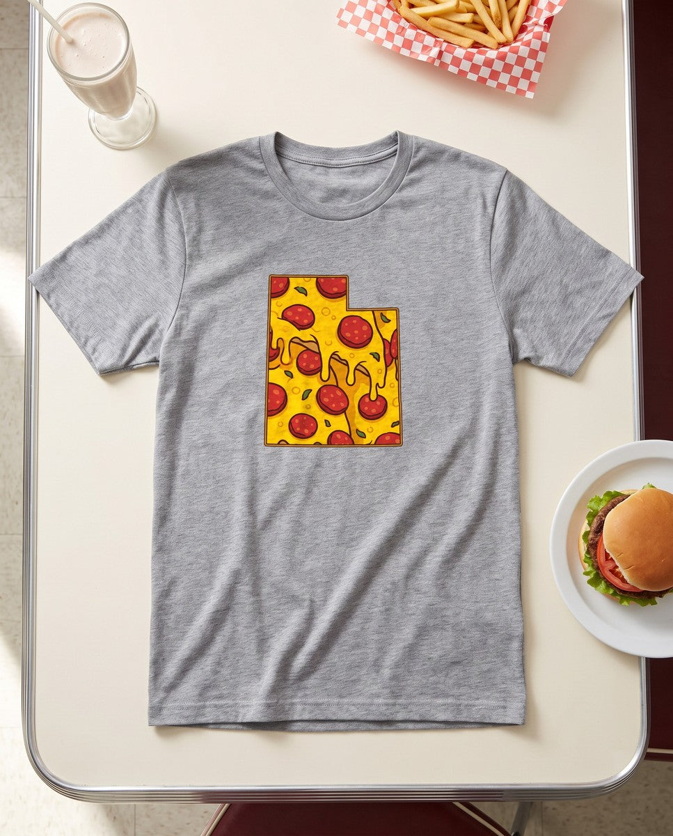 Utah Pizza Map T-Shirt (photo)
