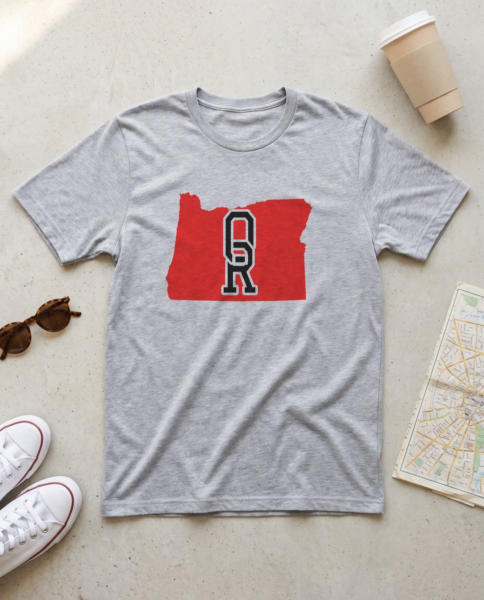 Oregon Varsity Monogram Map T-Shirt (photo)