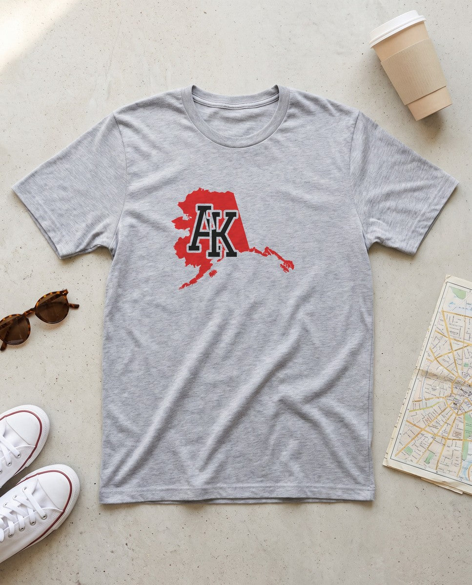 Alaska Varsity Monogram Map T-Shirt (photo)