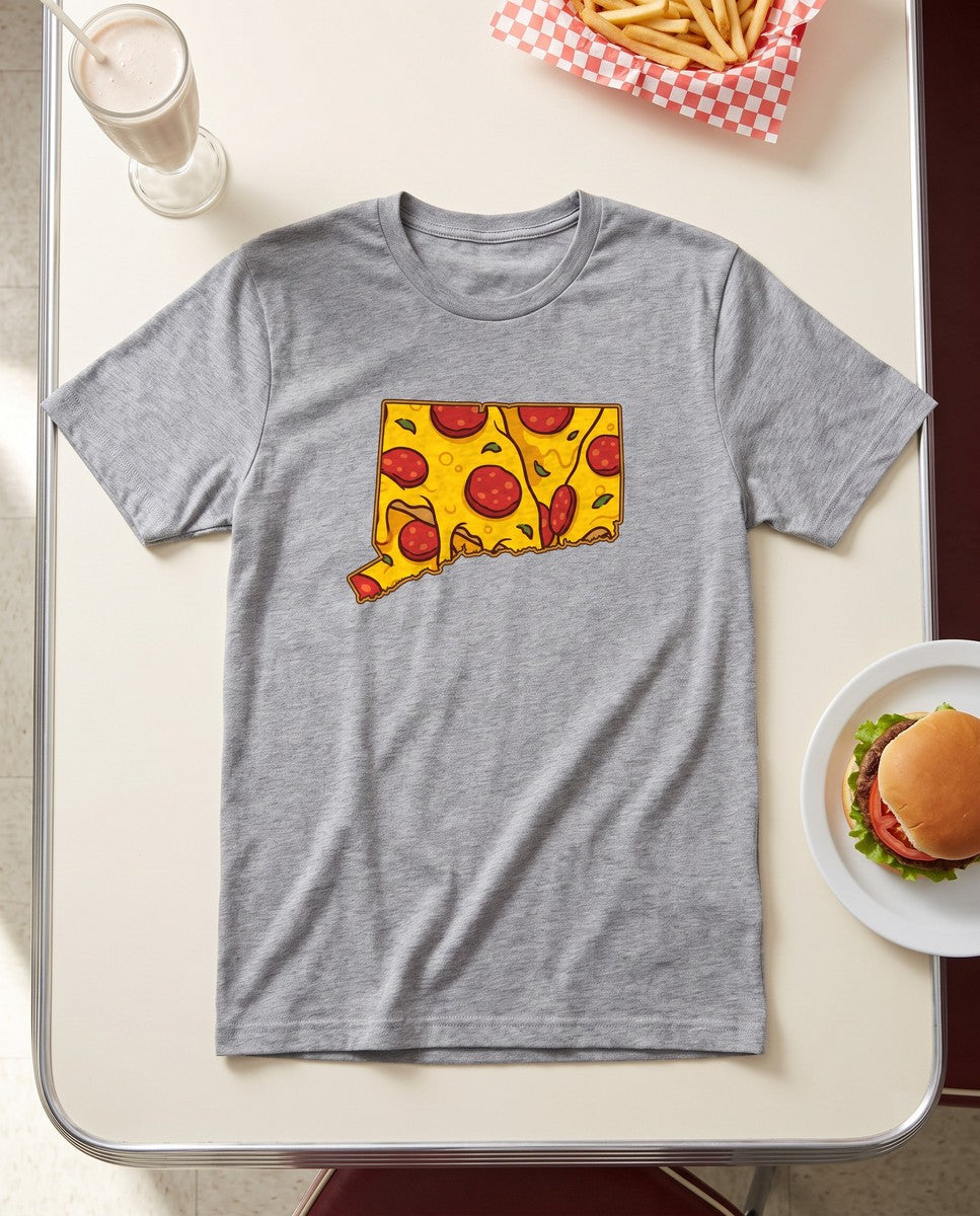 Connecticut Pizza Map T-Shirt (photo)