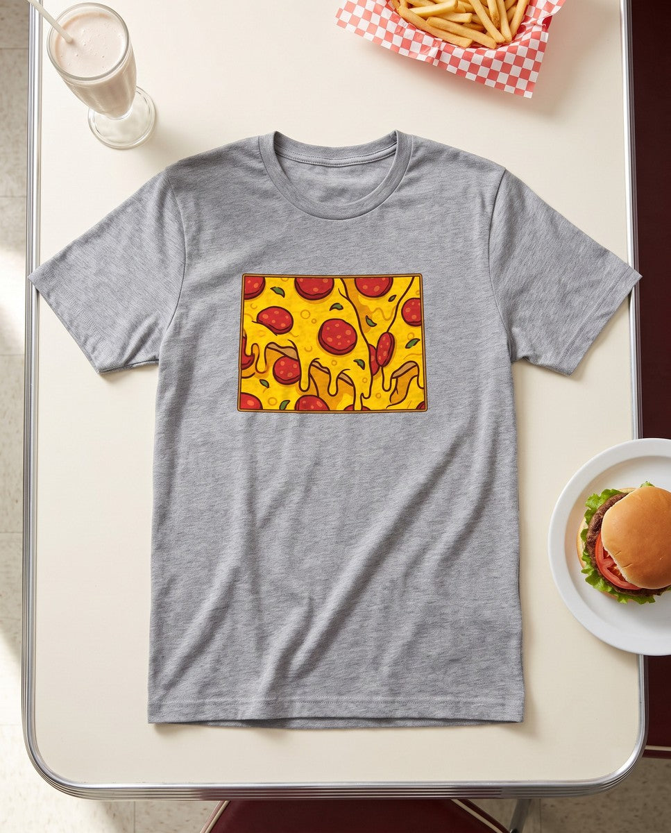 Colorado Pizza Map T-Shirt (photo)