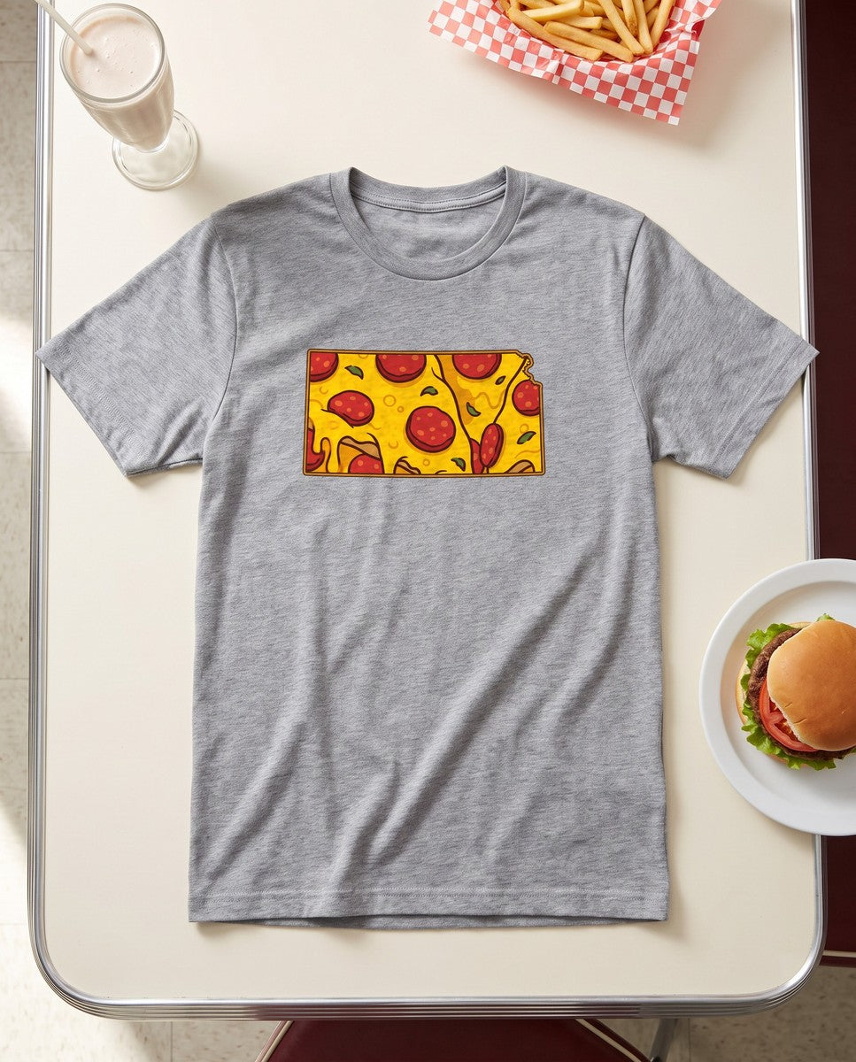 Kansas Pizza Map T-Shirt (photo)