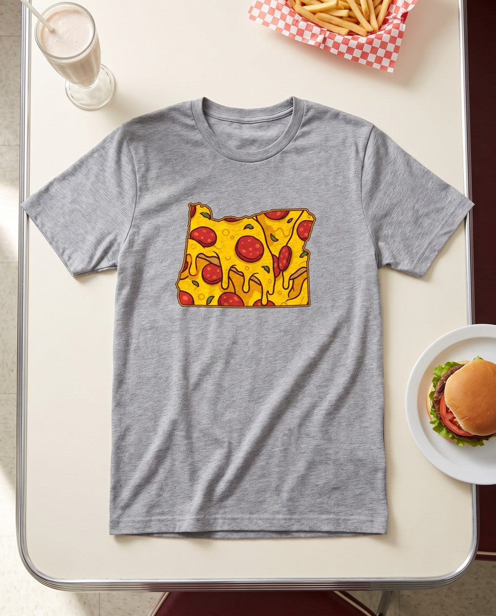 Oregon Pizza Map T-Shirt (photo)
