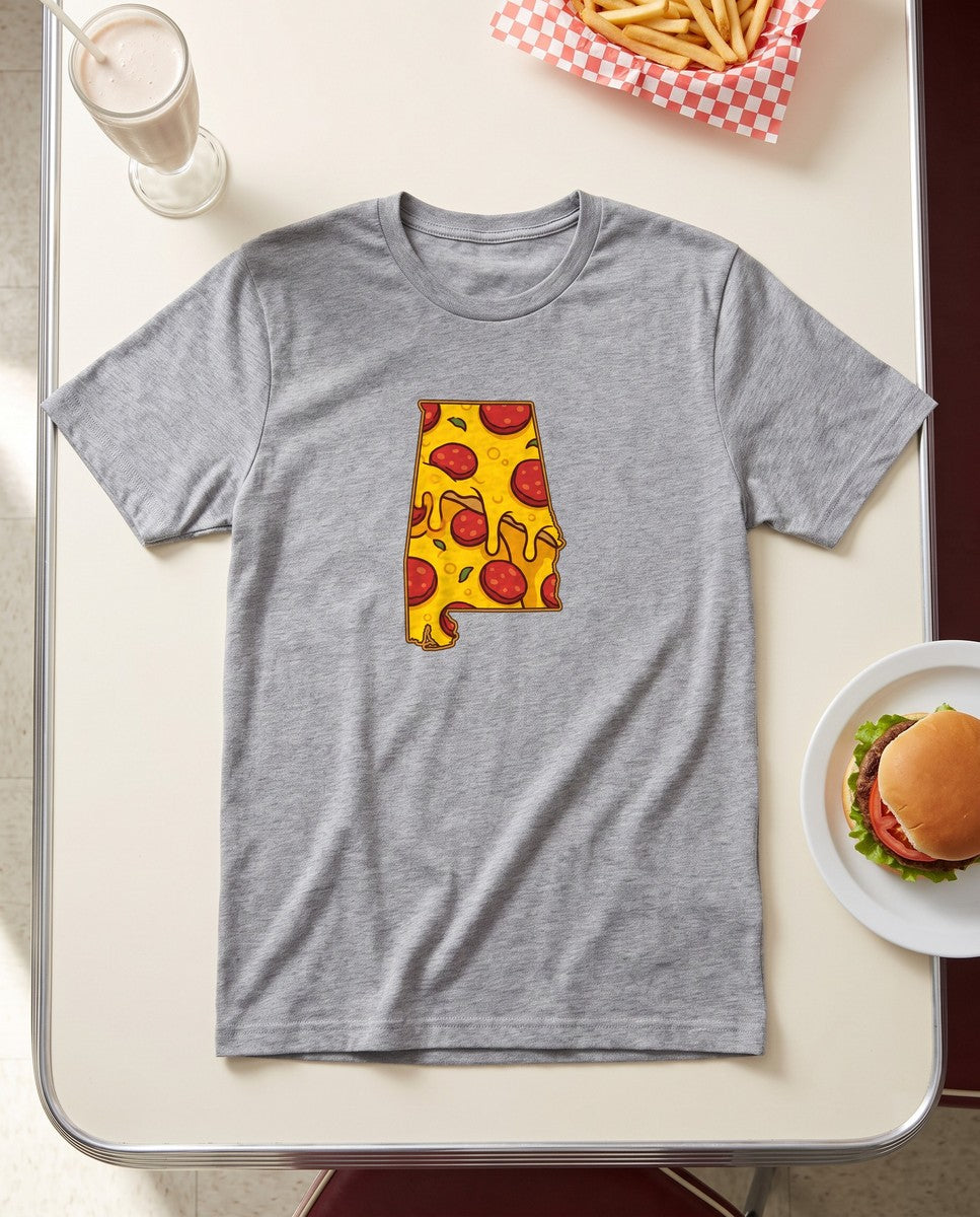 Alabama Pizza Map T-Shirt (photo)